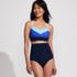 Women's Slender Suit Pleated Bikini Top, Front