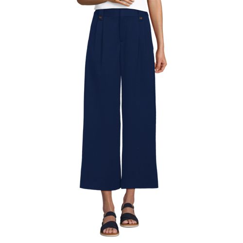 Women's Soft Polish High Rise Wide Leg Crop Pants - image 5