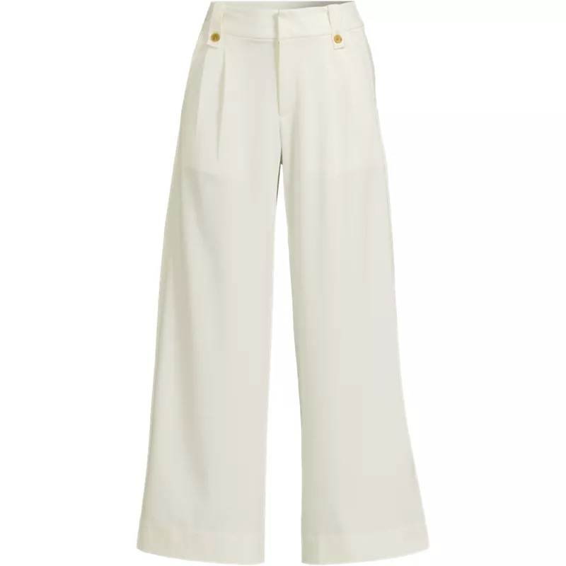 Women's Soft Polish High Rise Wide Leg Crop Pants, Front