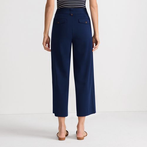 Women's Soft Polish High Rise Wide Leg Crop Pants - image 2