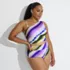 Women's Plus Size Ruched High Waisted Full Coverage Bikini Bottoms, alternative image