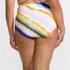 Women's Plus Size Ruched High Waisted Full Coverage Bikini Bottoms, Back