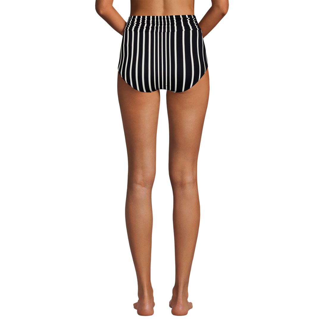 Women's Ruched High Waisted Full Coverage Bikini Bottoms