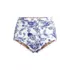 Women's Ruched High Waisted Full Coverage Bikini Bottoms, Front