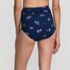Women's Ruched High Waisted Full Coverage Bikini Bottoms, Back