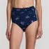 Women's Ruched High Waisted Full Coverage Bikini Bottoms, Front