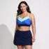 Women's Plus Size SlenderSuit Pleated Bikini Top, Front