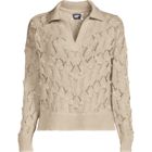 Women's Cotton Boucle Johnny Collar Textured Sweater