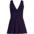 Women's Mesh V-neck Mini Swim Dress Swimsuit, Front