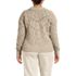 Women's Plus Size Cotton Boucle Johnny Collar Textured Sweater, Back