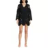 Women's Long Sleeve Lace Mini Swim Cover-Up Dress, Front