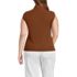 Women's Plus Size Cap Sleeve Drapey Rib Fitted Funnel Neck Tank, Back