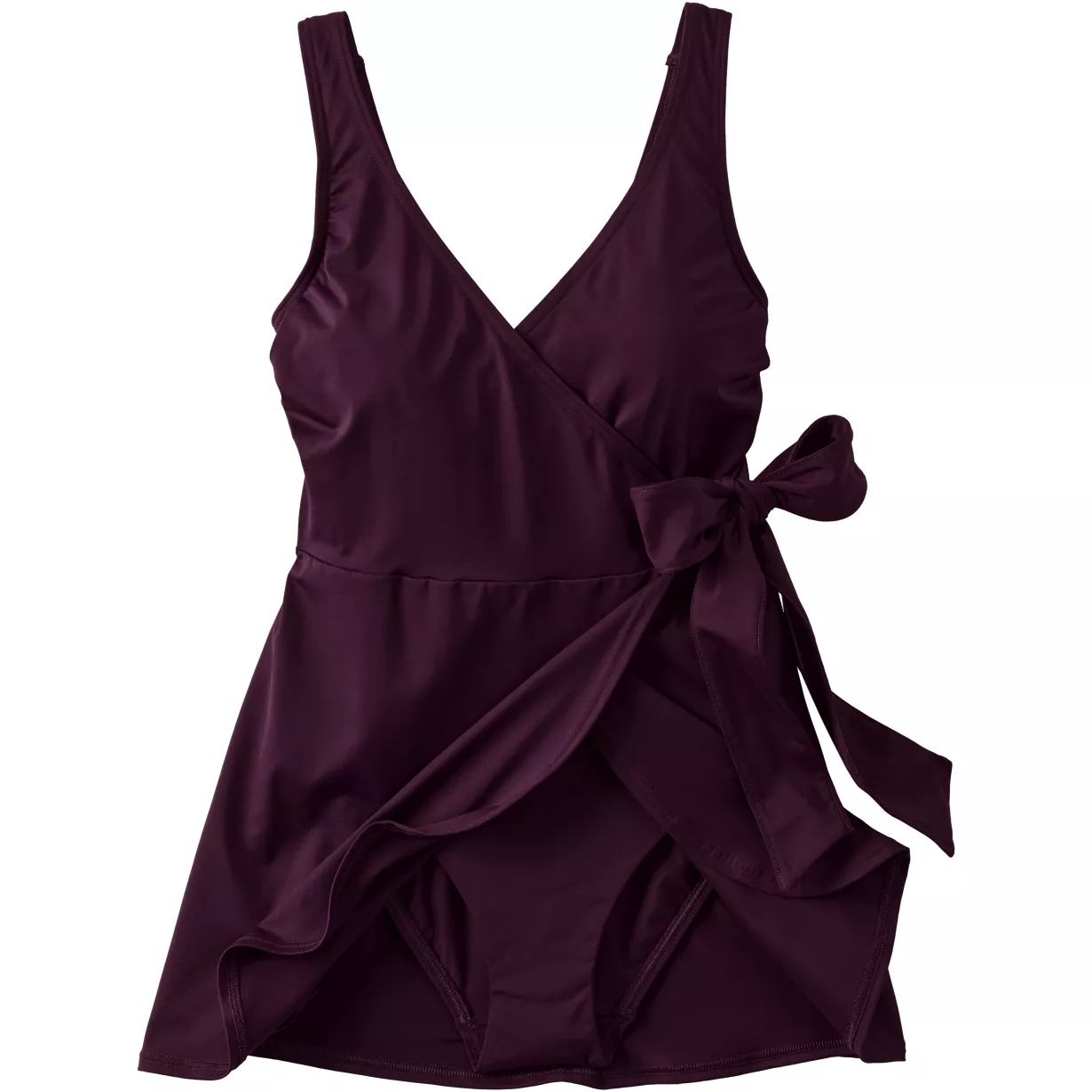 Women's Side Tie Mini Swim Dress Swimsuit