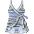 Women's Plus Size Side Tie Mini Swim Dress Swimsuit, alternative image