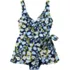 Women's Long Side Tie Mini Swim Dress Swimsuit, alternative image
