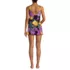Women's Side Tie Mini Swim Dress Swimsuit, Back