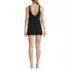 Women's Mastectomy Long Side Tie Mini Swim Dress Swimsuit, Back