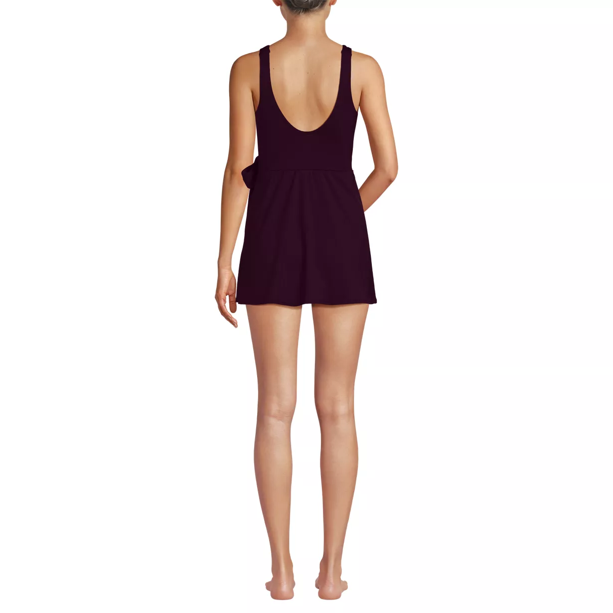 Women's Side Tie Mini Swim Dress Swimsuit
