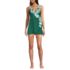 Women's Petite Side Tie Mini Swim Dress Swimsuit, Front