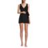 Women's Mastectomy Long Side Tie Mini Swim Dress Swimsuit, Front