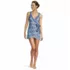 Women's Side Tie Mini Swim Dress Swimsuit, Front