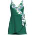 Women's Petite Side Tie Mini Swim Dress Swimsuit, Front