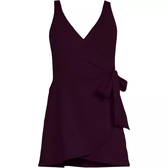 Women's Side Tie Mini Swim Dress Swimsuit - primary