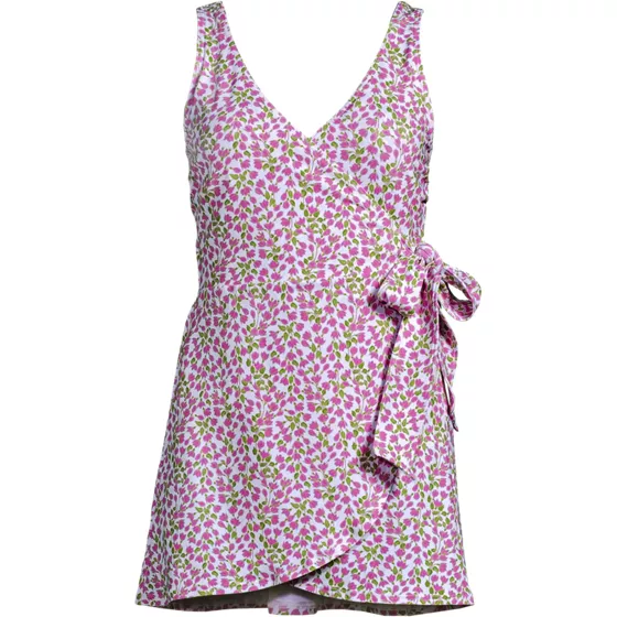 Women's Side Tie Mini Swim Dress Swimsuit - primary