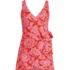 Women's Side Tie Mini Swim Dress Swimsuit, Front