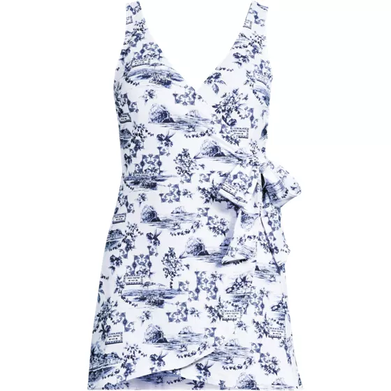 Women's Side Tie Mini Swim Dress Swimsuit - primary