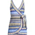 Women's Plus Size Side Tie Mini Swim Dress Swimsuit, Front