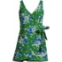 Women's Side Tie Mini Swim Dress Swimsuit, Front