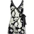 Women's Side Tie Mini Swim Dress Swimsuit, Front