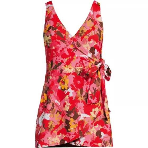 Women's Side Tie Mini Swim Dress Swimsuit - primary