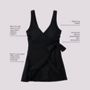 Women's Side Tie Mini Swim Dress Swimsuit