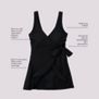 Women's Side Tie Mini Swim Dress Swimsuit