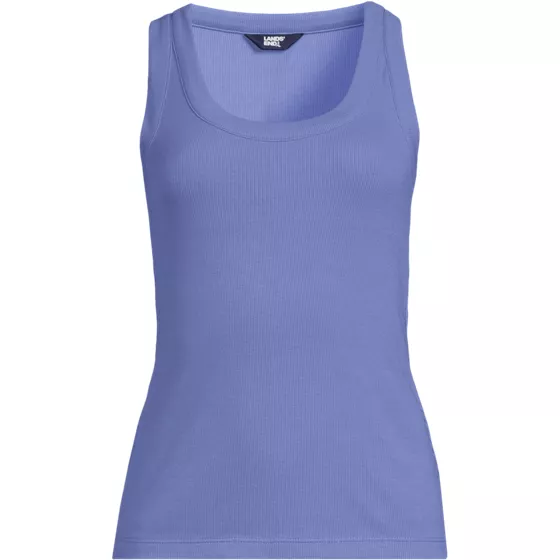Women's Drapey Rib Fitted Tank Top - primary