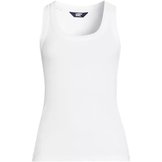 Women's Drapey Rib Fitted Tank Top - primary
