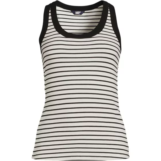 Women's Plus Size Drapey Rib Fitted Tank Top - primary