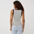 Women's Drapey Rib Fitted Tank Top, Back