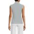 Women's Cap Sleeve Drapey Rib Fitted Funnel Neck Tank, Back