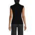 Women's Cap Sleeve Drapey Rib Fitted Funnel Neck Tank, Back