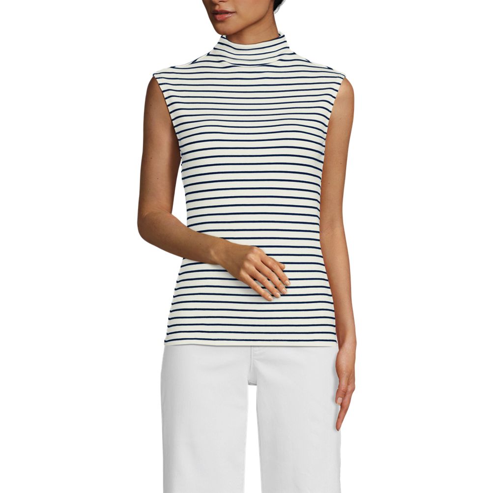 Sleeveless Kohls White Turtleneck Women's Cap Sleeve Drapey