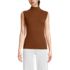 Women's Cap Sleeve Drapey Rib Fitted Funnel Neck Tank, Front