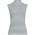 Women's Cap Sleeve Drapey Rib Fitted Funnel Neck Tank, Front