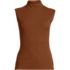 Women's Plus Size Cap Sleeve Drapey Rib Fitted Funnel Neck Tank, Front