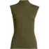 Women's Cap Sleeve Drapey Rib Fitted Funnel Neck Tank, Front