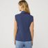 Women's Cap Sleeve Drapey Rib Fitted Funnel Neck Tank, Back