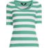 Women's Drapey Rib Fitted Elbow Sleeve Scoop Neck Tee, Front