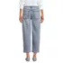 Women's Soft Denim Mid Rise Relaxed Straight Crop Jeans, Back